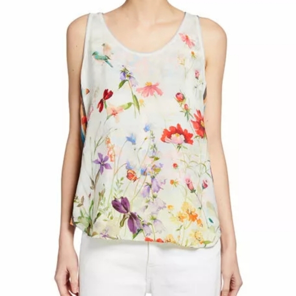 JOHNNY WAS TABITHA REVERSIBLE FLORAL PRINT TANK SIZE M - Picture 4 of 13